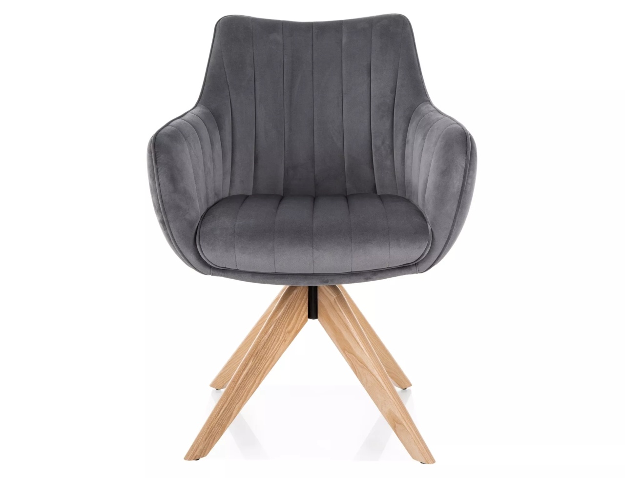 Scaun rotativ Azalia D velvet gri Blu14 - 2 | YEO