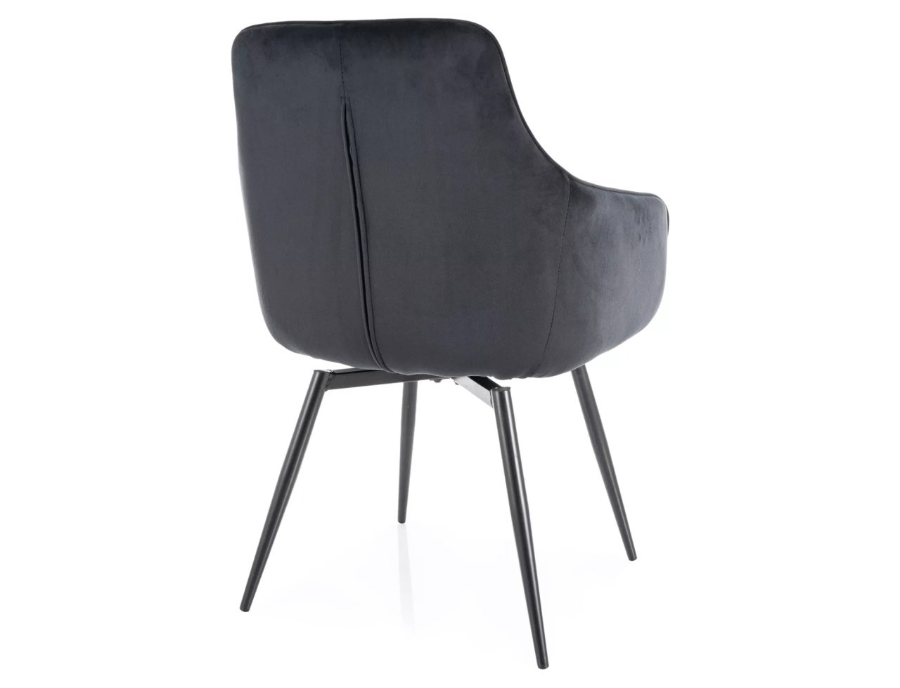 Scaun rotativ Marlo velvet negru/negru Blu14 - 1 | YEO
