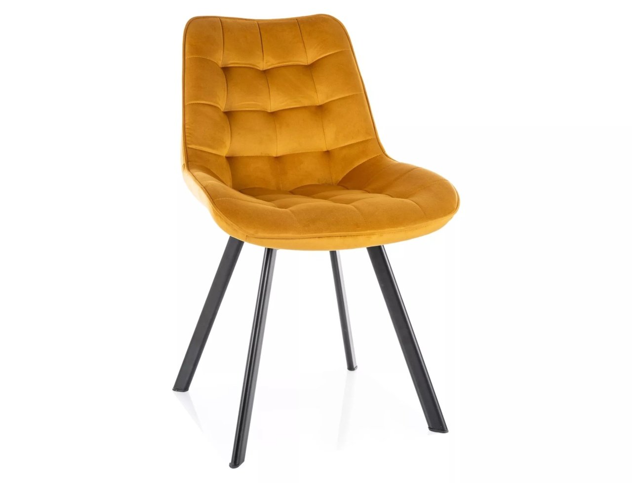 Scaun rotativ Monti velvet mustariu/negru Blu68