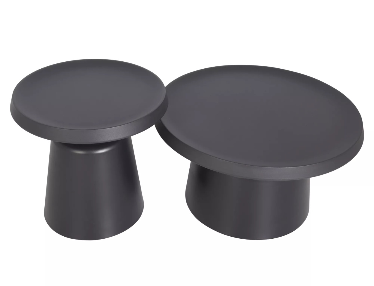 Set 2 masute de cafea Rodos negru mat ø50/ø70 - 1 | YEO