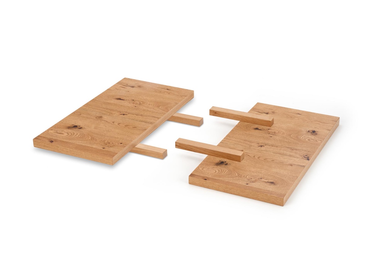 Set extensii masa Massive stejar deschis/negru 45x90 cm - 3 | YEO