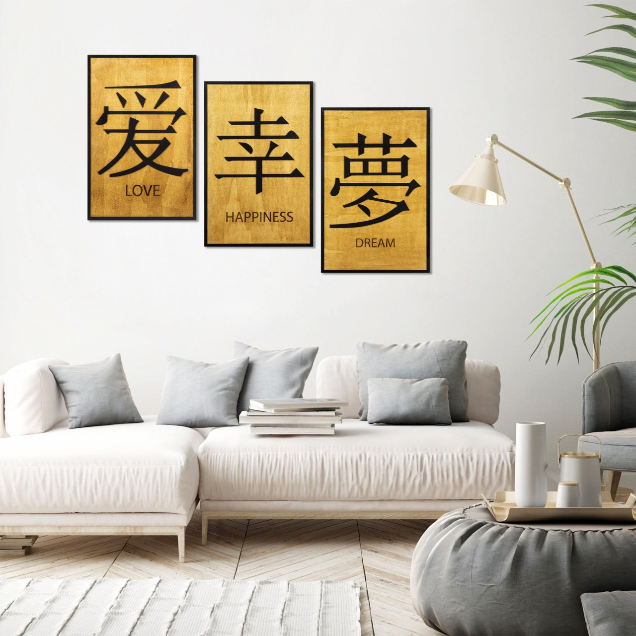 Accesoriu decorativ de perete din lemn Japans