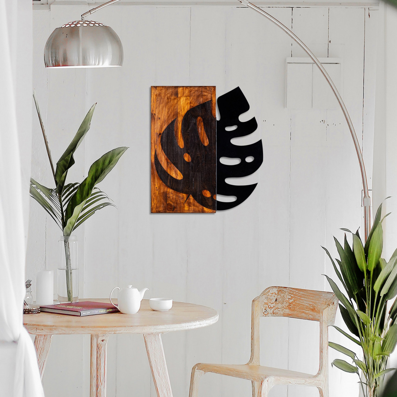 Accesoriu decorativ de perete din lemn Leaf 2
