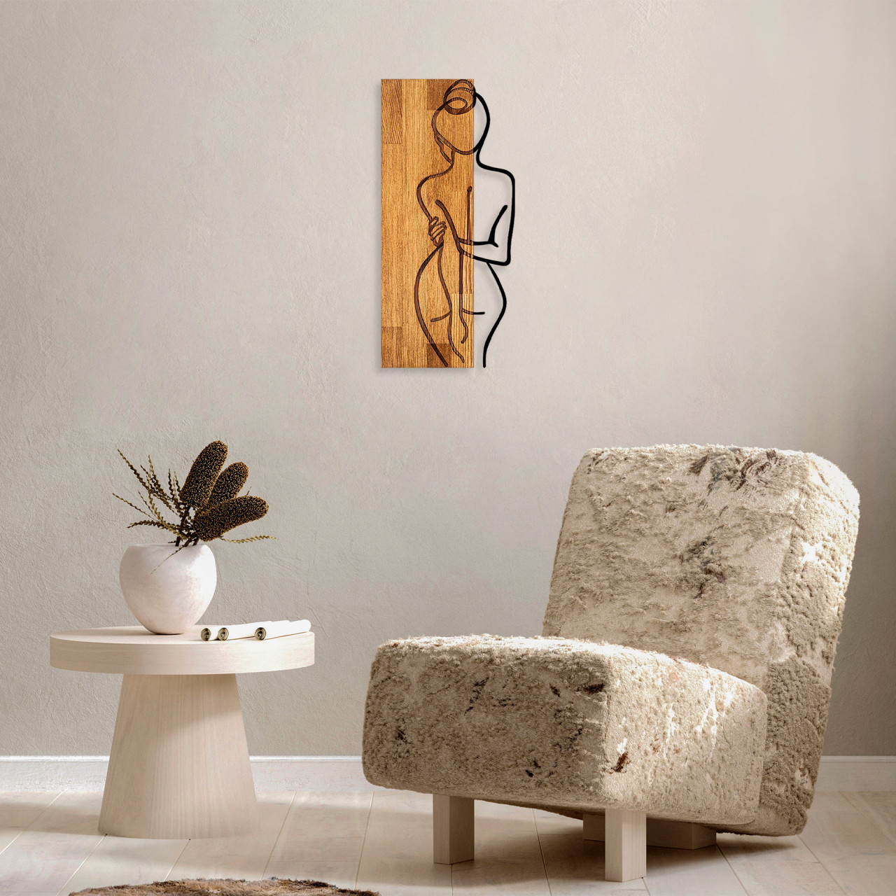 Accesoriu decorativ de perete din lemn MA-294