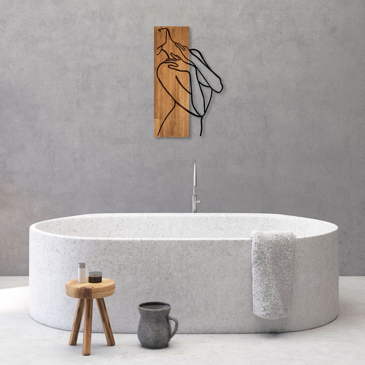 Accesoriu decorativ de perete din lemn MA-297
