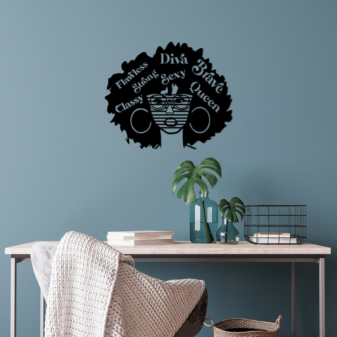 Accesoriu decorativ de perete metalic Diva Classy - 474