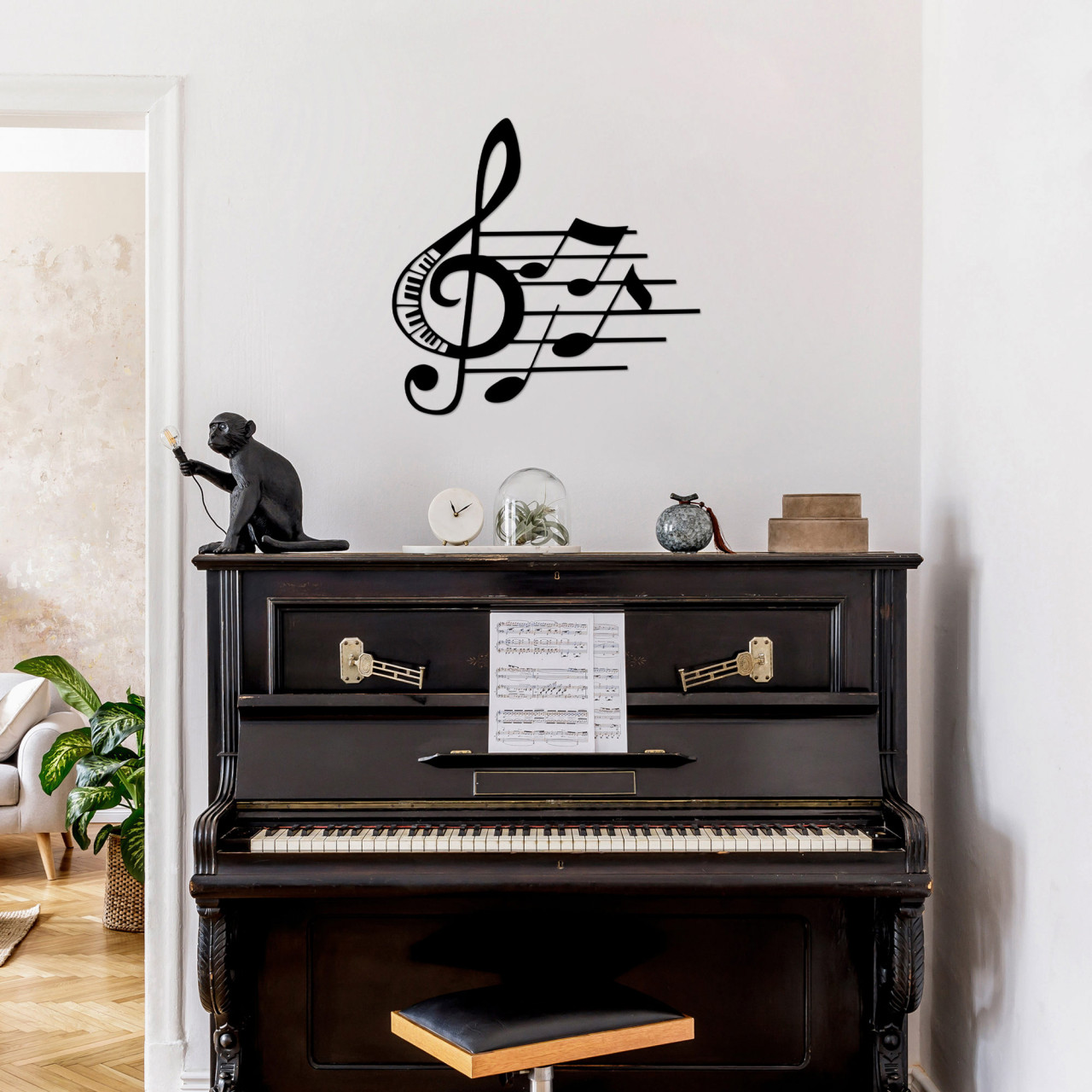 Accesoriu decorativ de perete metalic Fast music - 527