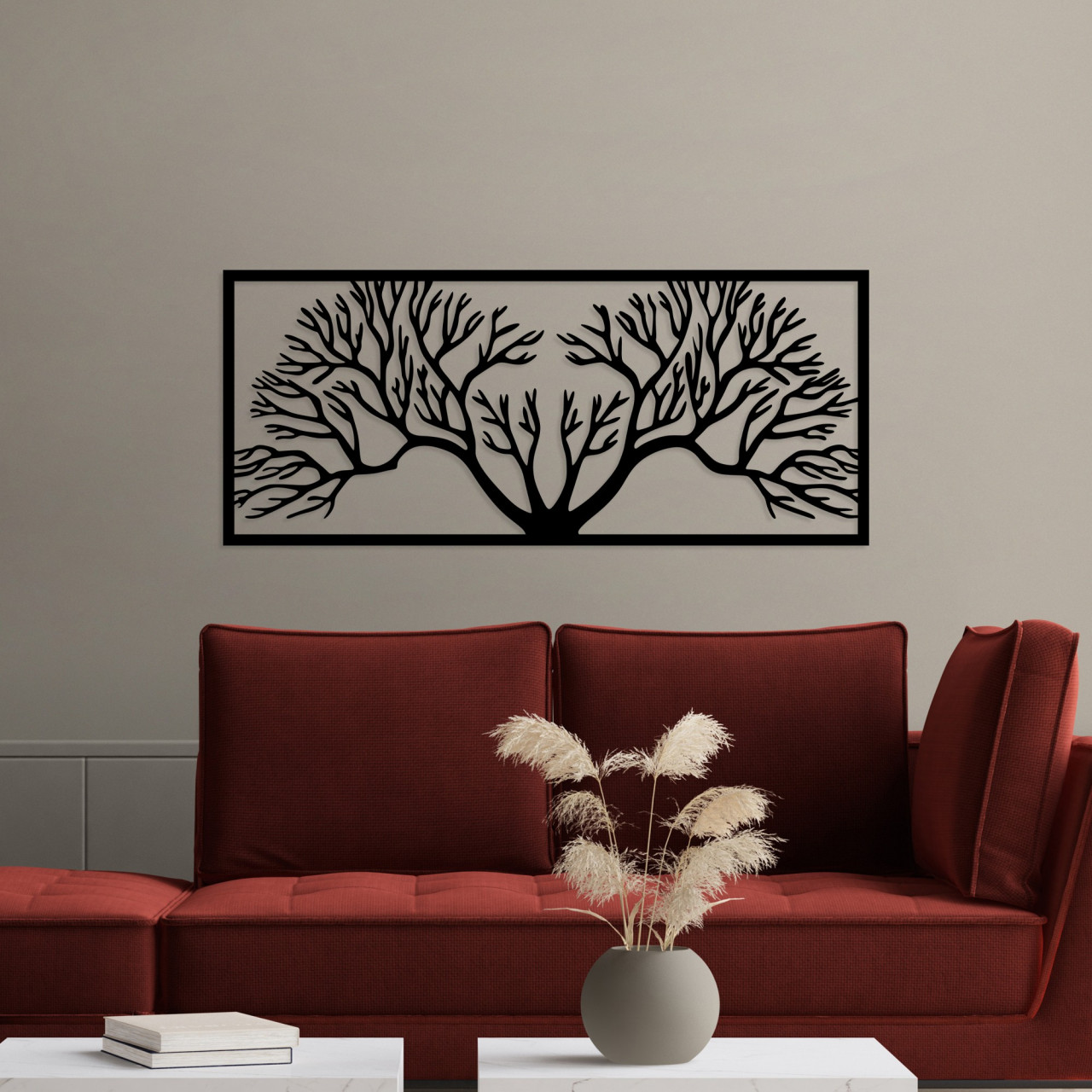 Accesoriu decorativ de perete metalic Horn Tree