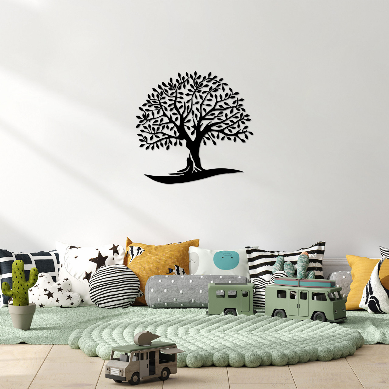 Accesoriu decorativ de perete metalic Monumental Tree 21