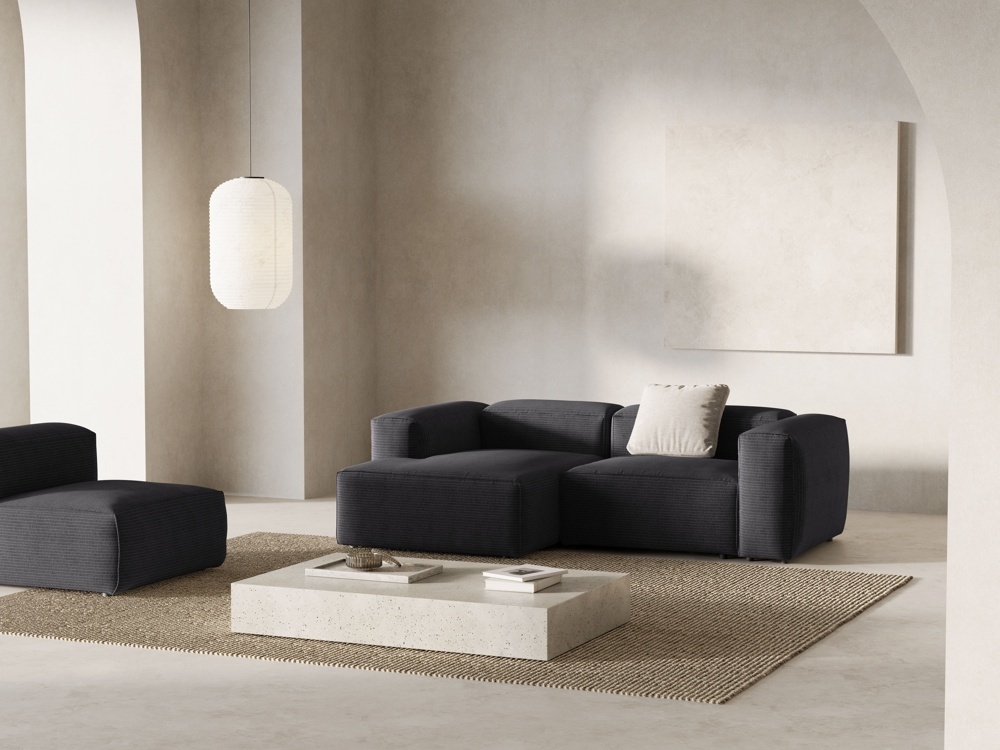 Coltar 2 locuri Bergamo velur reiat L244 cm