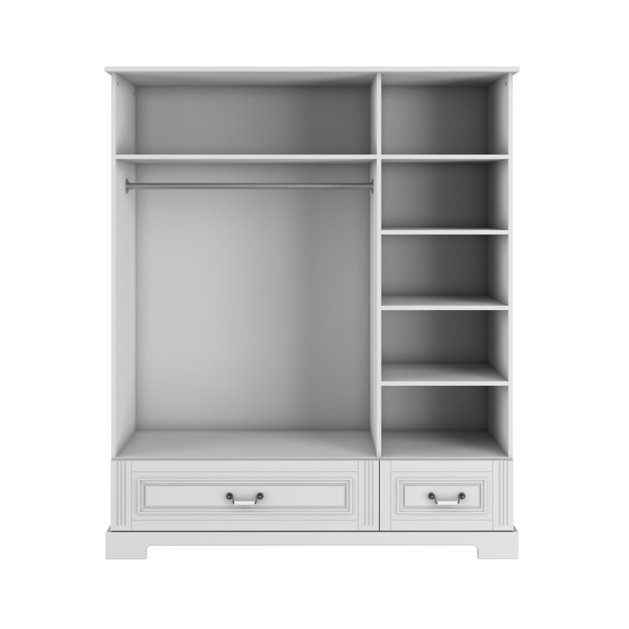 Dulap elegant Ines alb cu 3 usi H180 cm - 2 | YEO