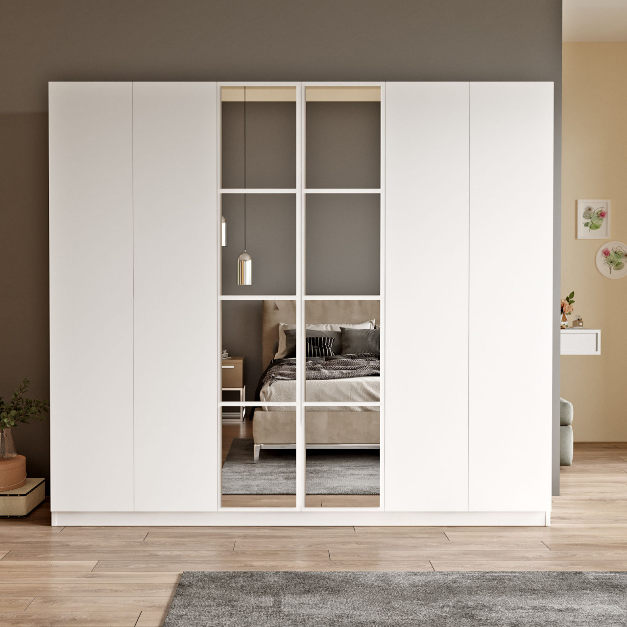 Dulap MDF pentru haine HM3 - W L207,6 cm - H183,8 cm