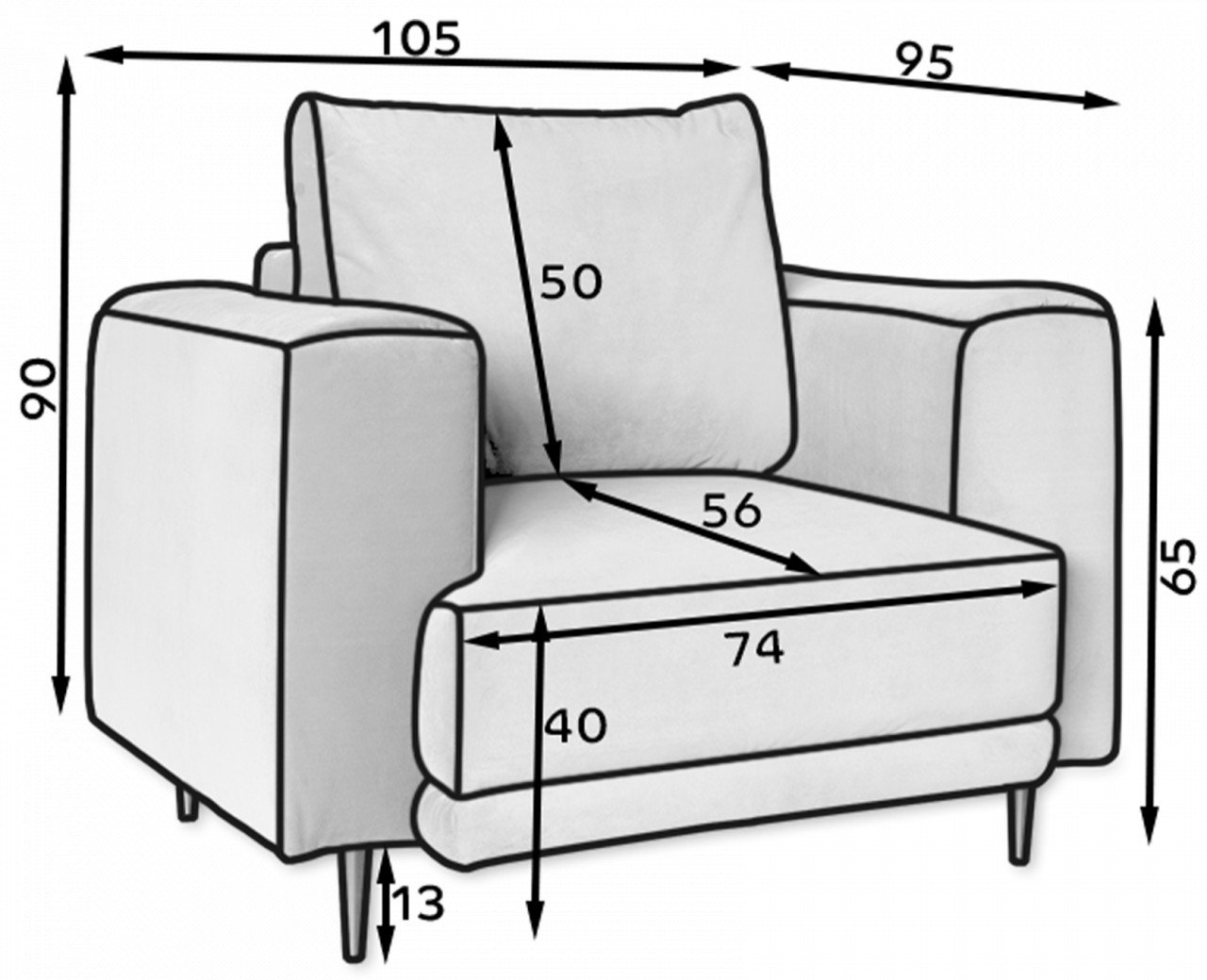 Fotoliu Dalia Velvetmat 38 - 2 | YEO