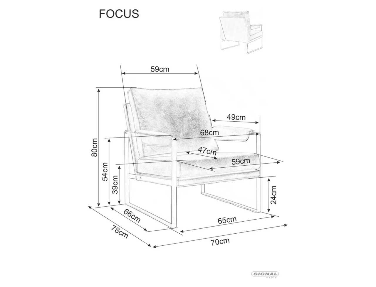Fotoliu Focus gri inchis Brego18 - 2 | YEO