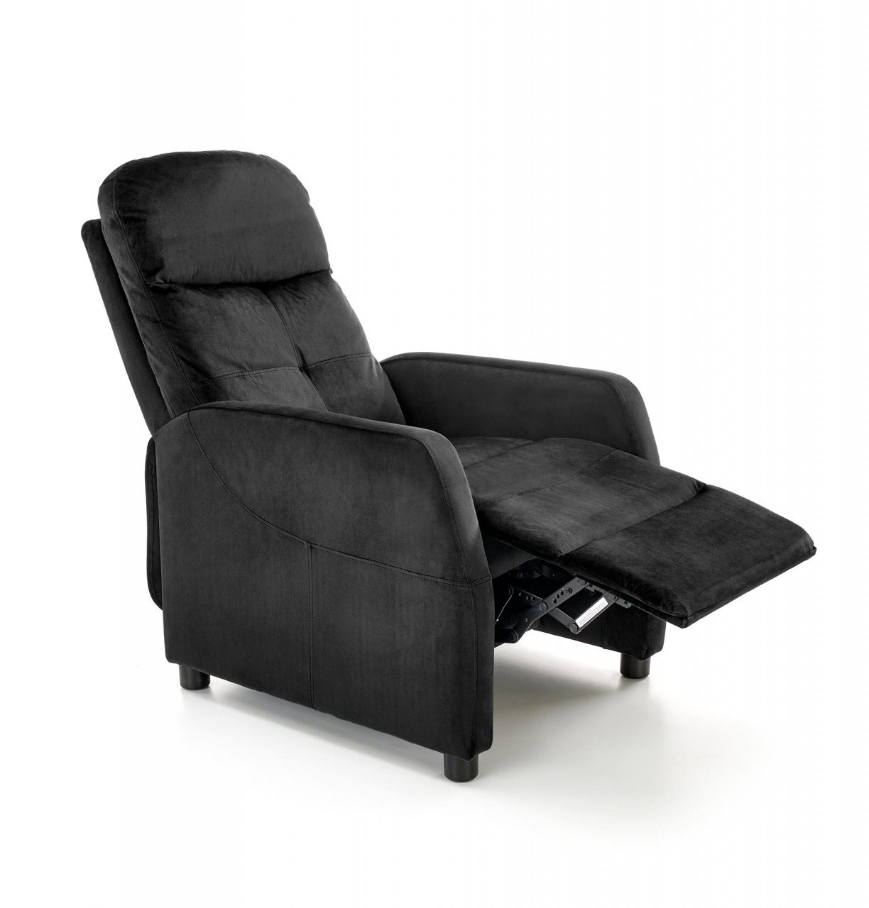 Fotoliu recliner Felipe 2 velvet negru H103 cm - 1 | YEO