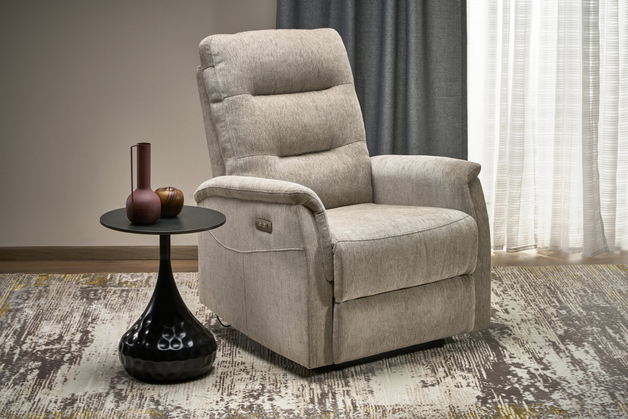 Fotoliu recliner Jamal stofa bej H105 cm - 2 | YEO