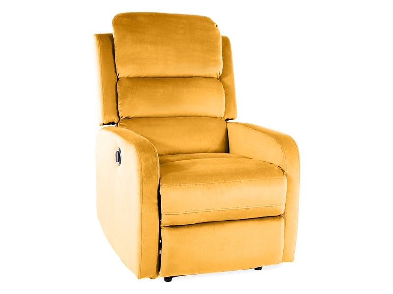 Fotoliu recliner Pegaz velvet mustariu Blu68 - H102