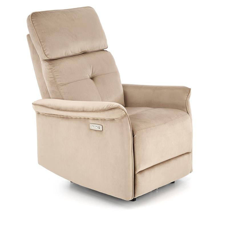 Fotoliu recliner Semir velvet bej H108 cm