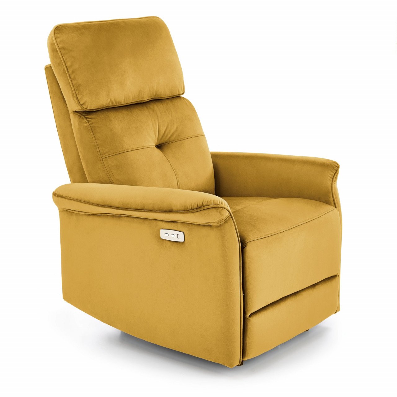 Fotoliu recliner Semir velvet mustariu H108 cm