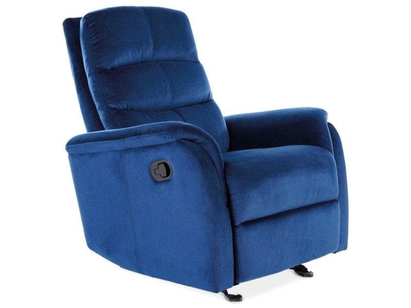 Fotoliu recliner tapitat Jowisz Velvet albastru - H102