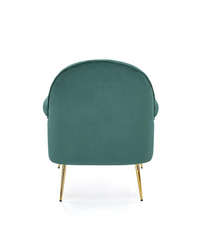 Fotoliu Santi velvet verde/gold - H88 cm - 1 | YEO