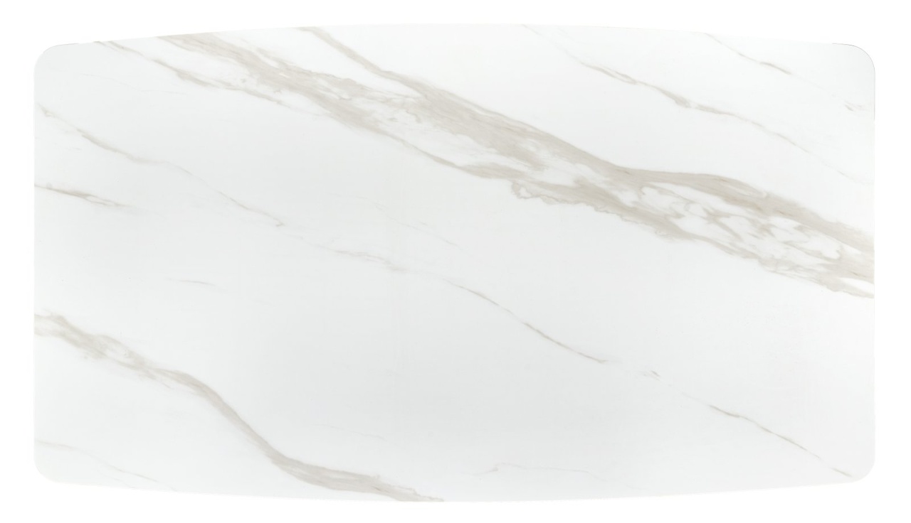 Masa extensibila Alfredo marmura alba/negru L160-240 cm - 2 | YEO