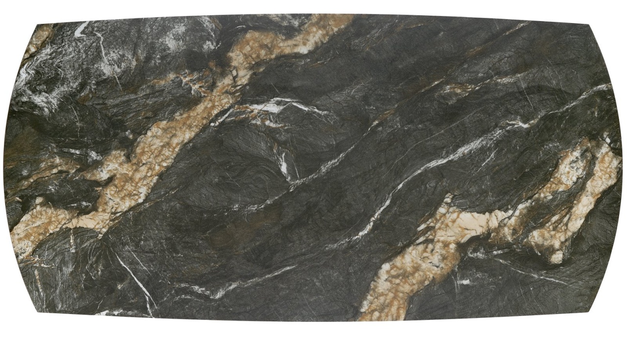 Masa extensibila Forum marmura neagra/negru L180-260 cm - 3 | YEO