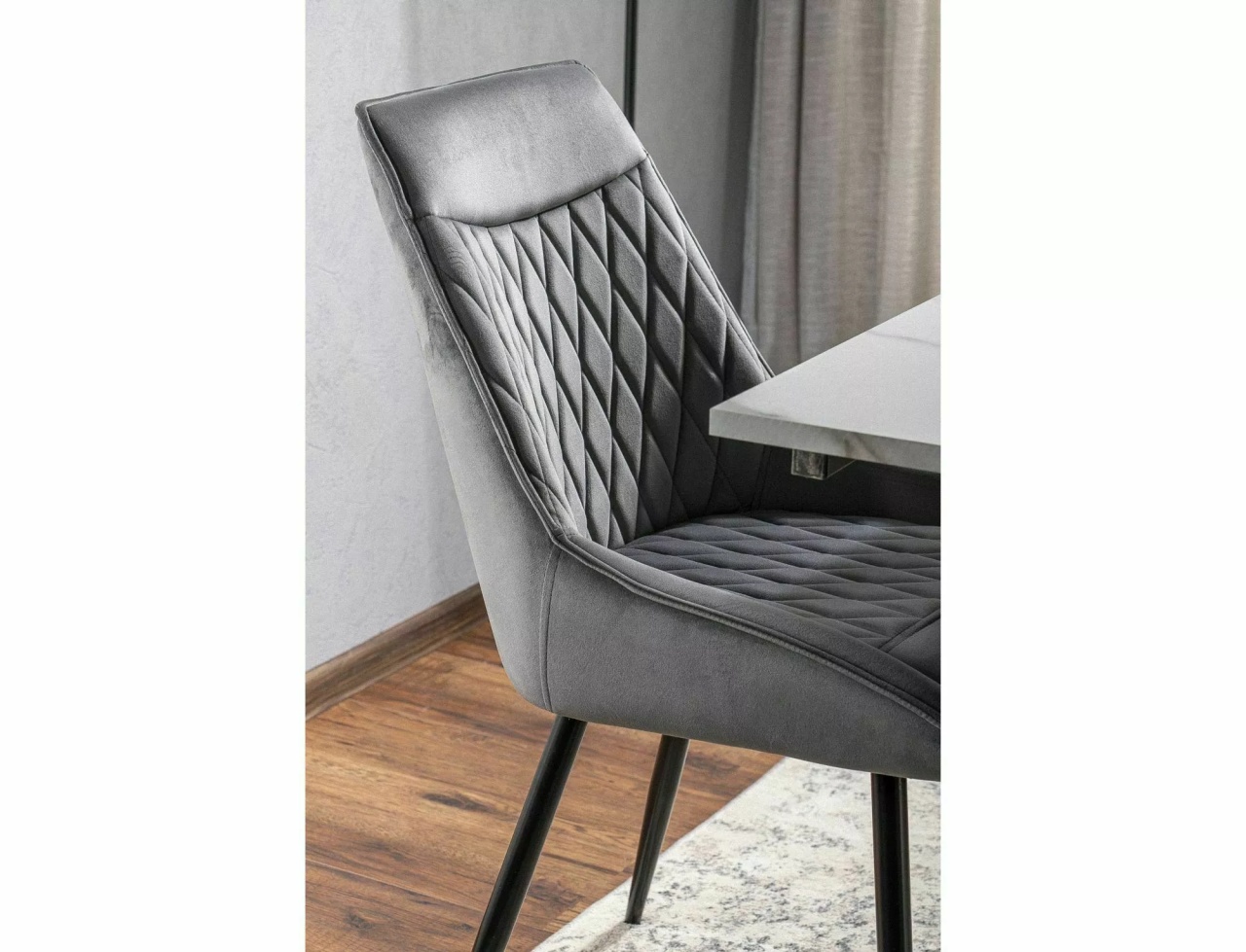 Masa extensibila GD-082 marmura alba/negru L80-131xl80 cm - 3 | YEO