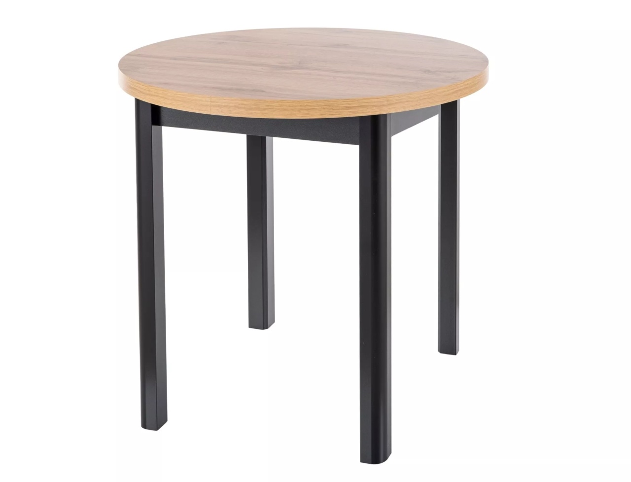 Masa rotunda Adam stejar artizan/negru ø80 cm