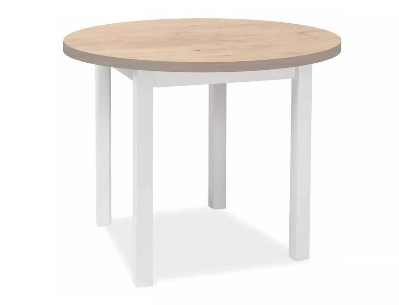 Masa rotunda Adam stejar lancelot/alb mat ø80 cm