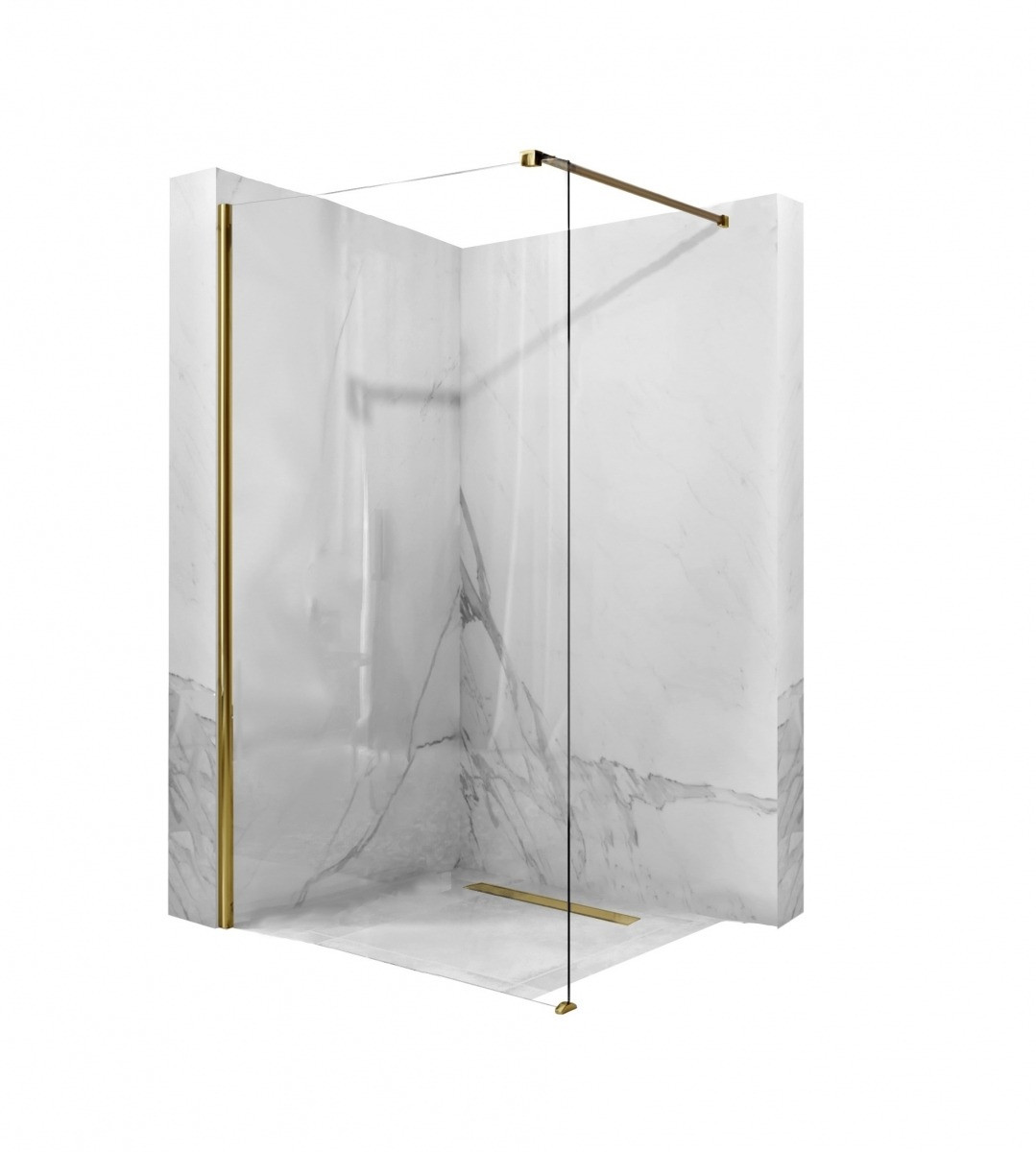 Paravan dus walk-in Aero Gold - 110x195 cm