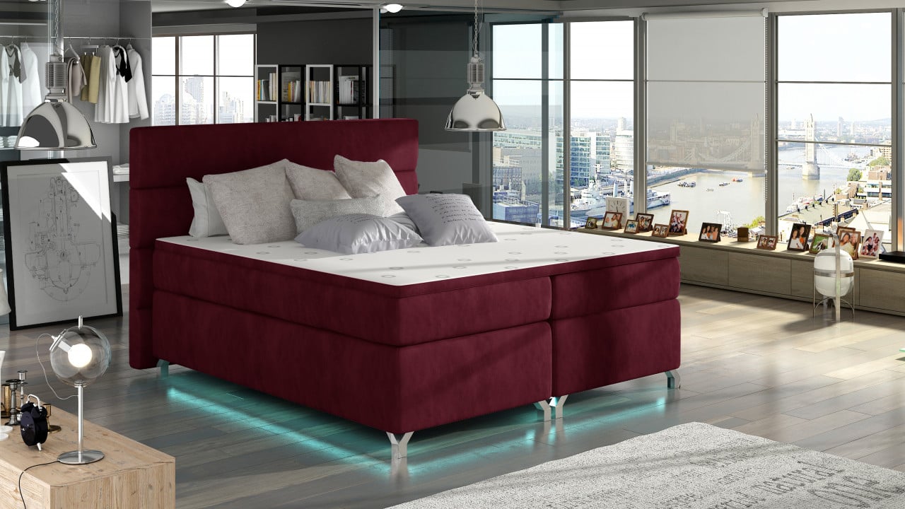 Pat boxspring Amadeo LED 140x200 cm Riviera 59