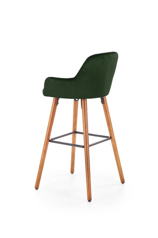 Scaun bar catifea H-93 verde – H 98 cm - 1 | YEO