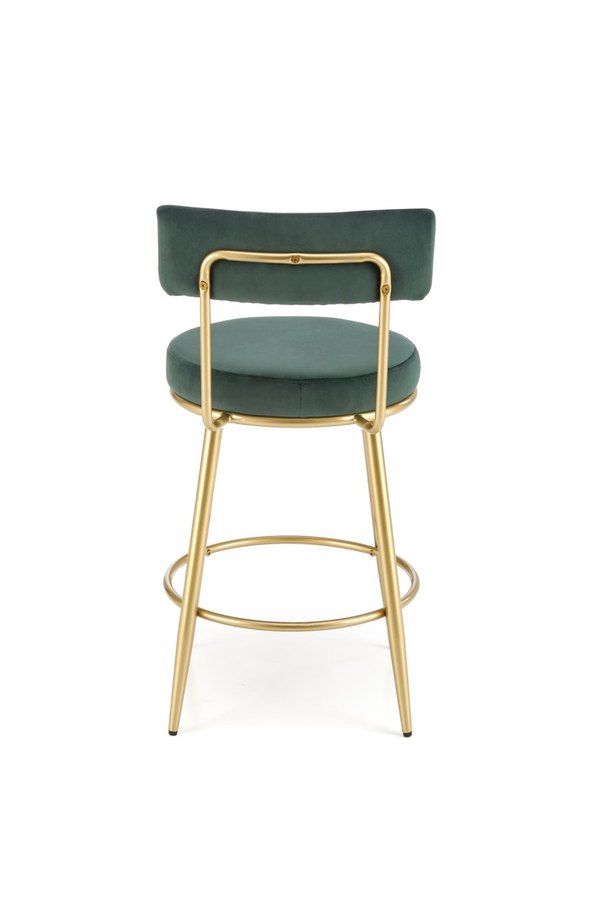 Scaun de bar H-115 velvet verde - 2 | YEO