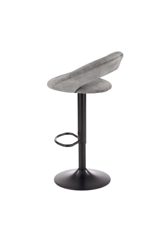 Scaun de bar H102 velvet gri - 2 | YEO