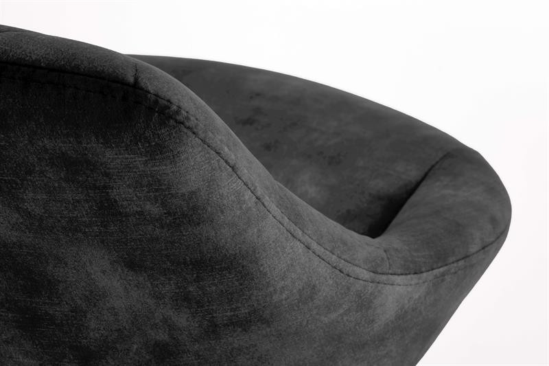 Scaun de bar H102 velvet negru - 4 | YEO