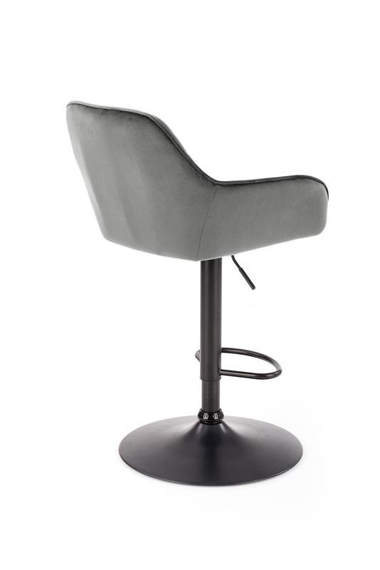 Scaun de bar H103 velvet gri - 2 | YEO