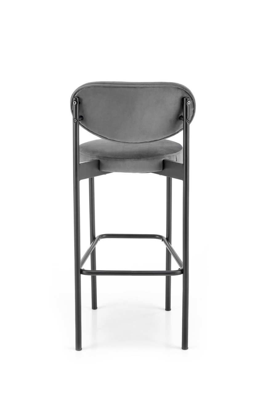 Scaun de bar H108 velvet gri - 2 | YEO