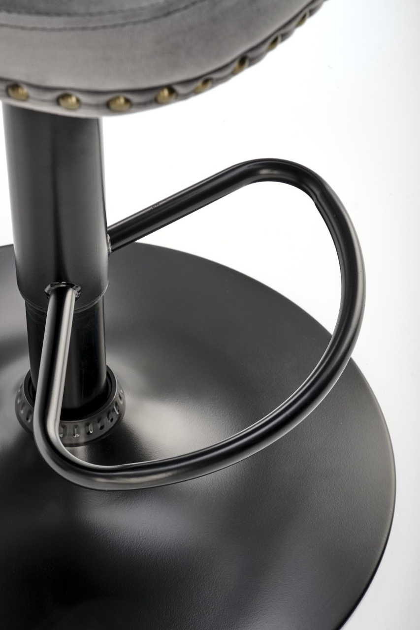Scaun de bar H117 velvet gri - 4 | YEO