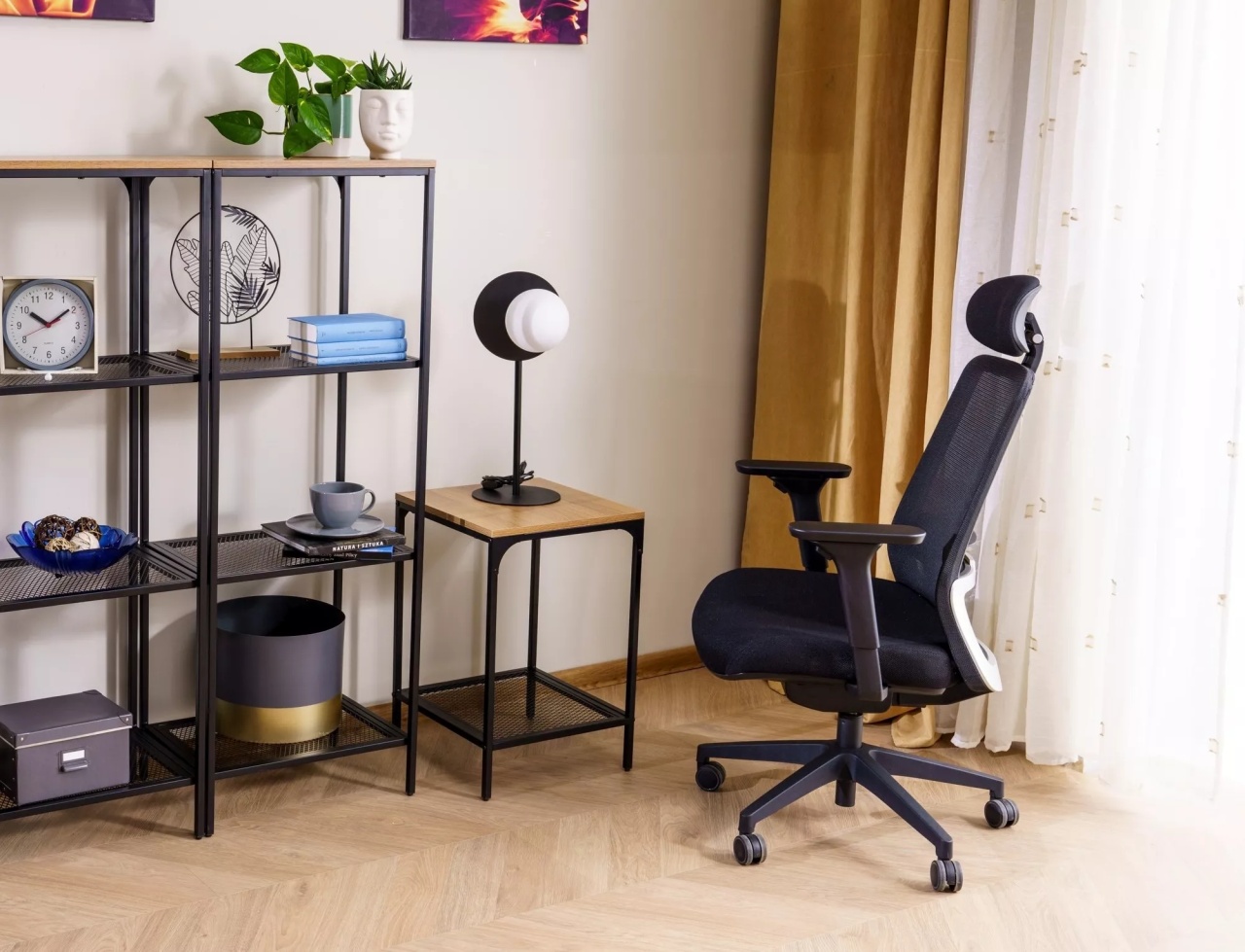 Scaun de birou Q718H negru - 5 | YEO