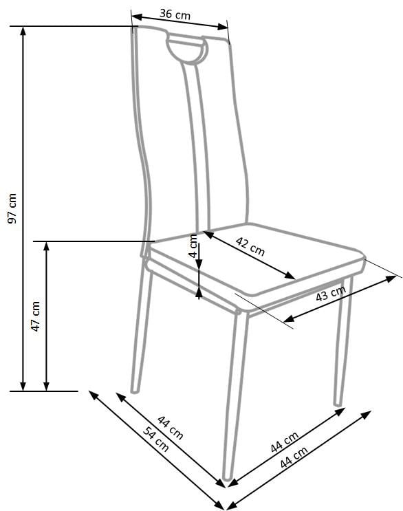 Scaun K202 piele ecologica crem - 3 | YEO