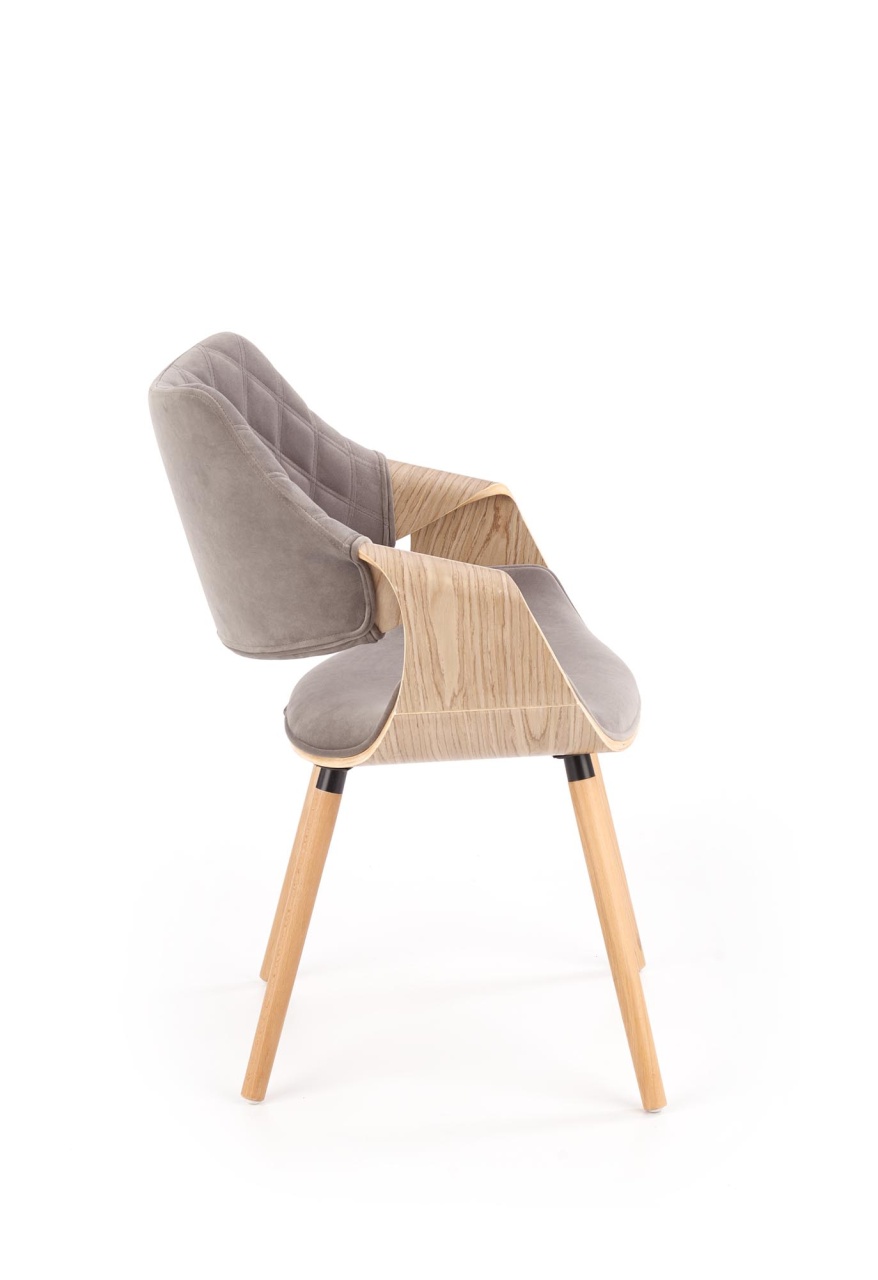 Scaun K396 material catifea gri stejar - 4 | YEO