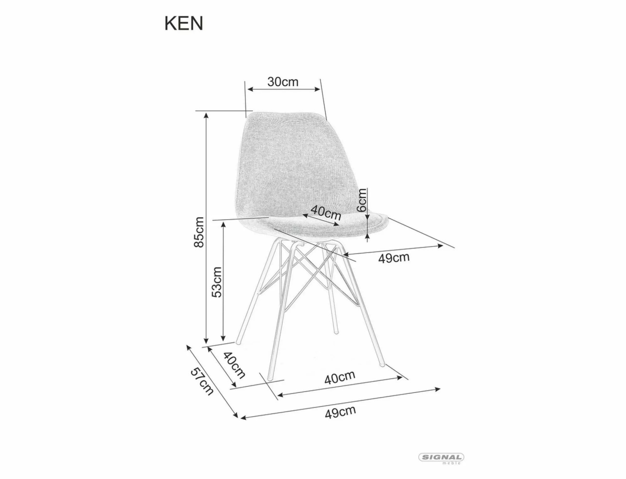 Scaun Ken olive/negru Brego77 - 1 | YEO