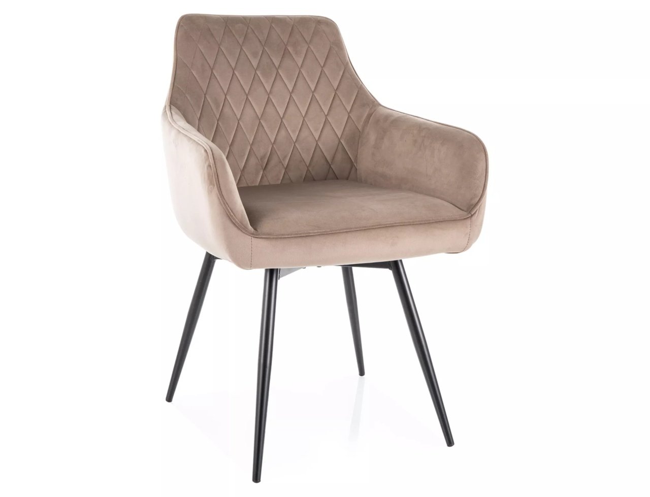 Scaun rotativ Marlo velvet bej inchis/negru Blu40