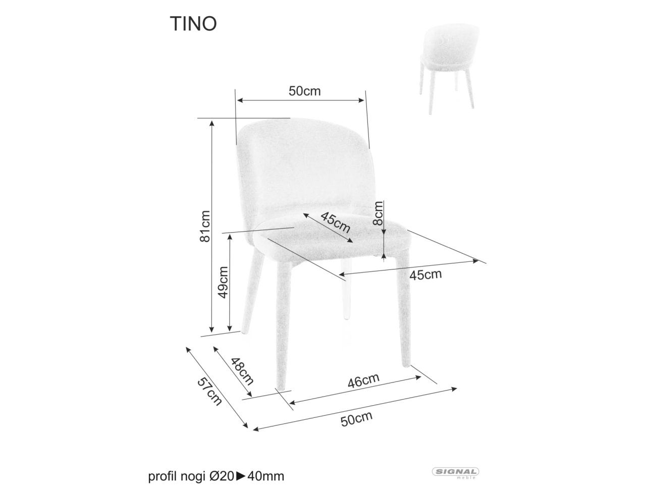 Scaun Tino bej Wind 82 - 4 | YEO