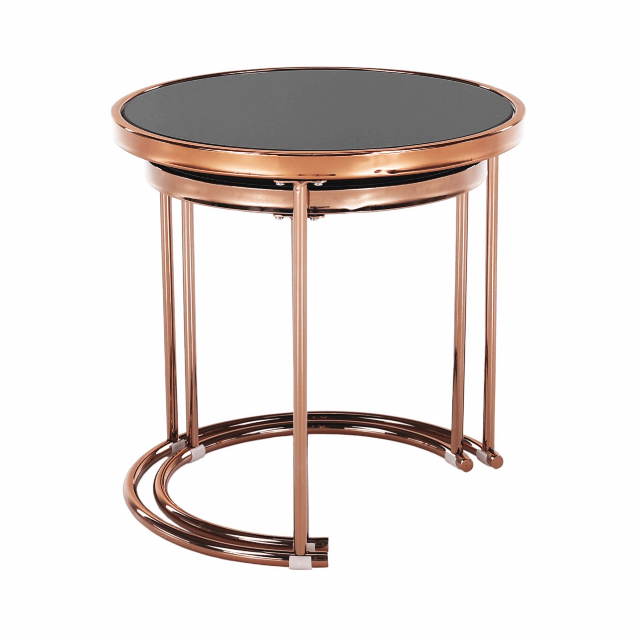 Set 2 masute de cafea MORINO rose gold - 2 | YEO