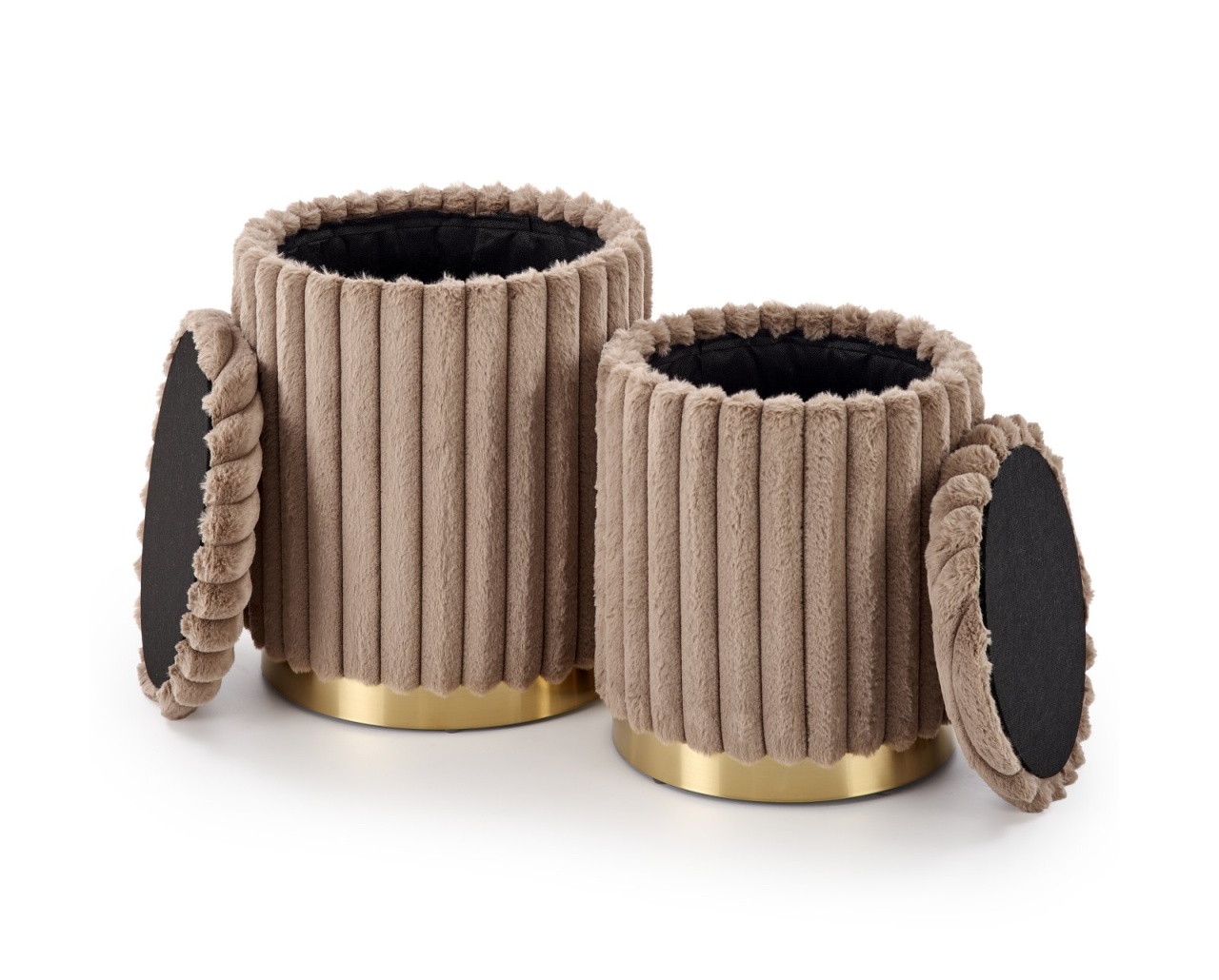 Set 2 tabureti Fido cappuccino/auriu - 1 | YEO
