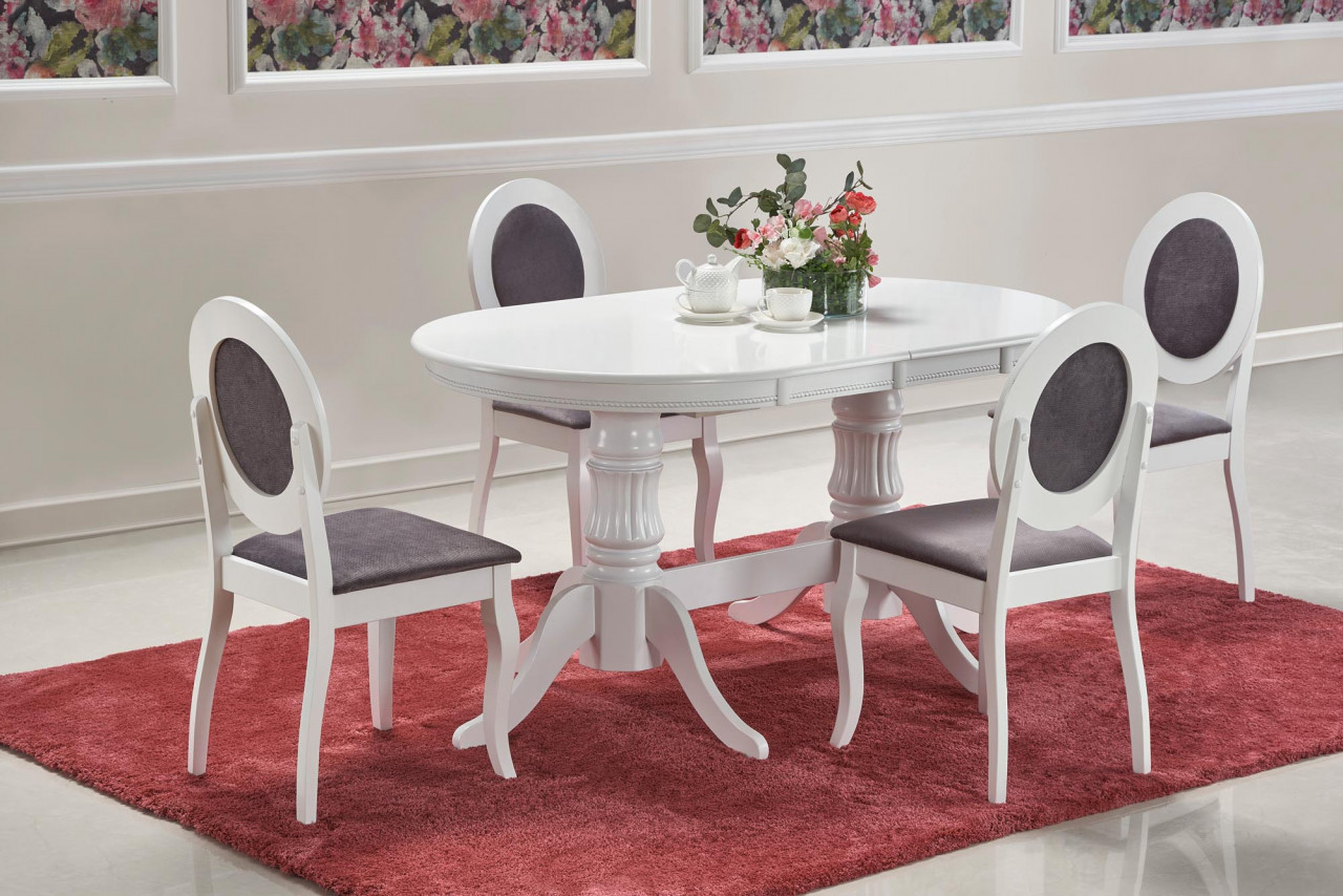 Set 6 scaune Barock material gri alb - 3 | YEO
