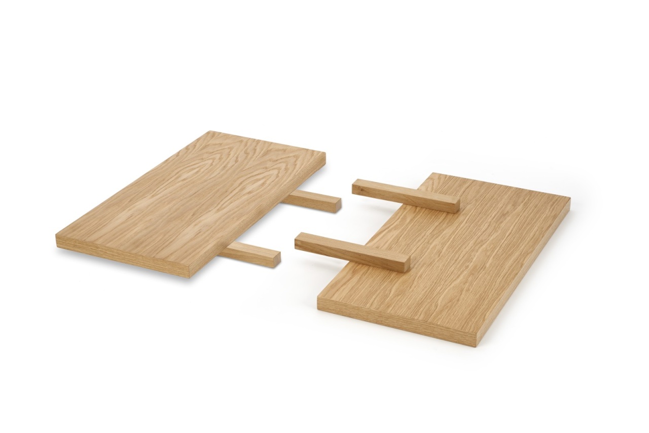 Set extensii masa Massive 3 stejar natur/negru 45x90 cm