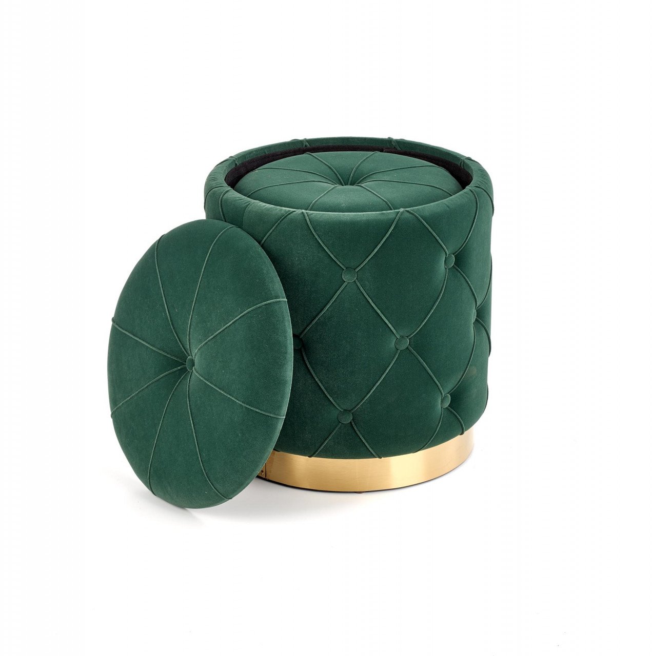 Set tabureti tapitati Polly Verde / Gold - 4 | YEO